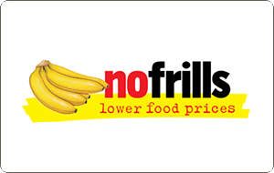 Buy No Frills Gift Cards  Receive up to 1.50% Cash Back